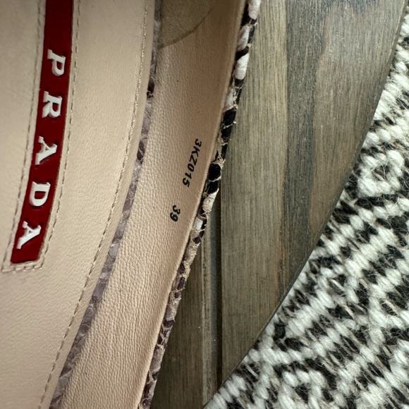 Prada Snakeskin Embossed Espadrilles, Size 39 - Picture 3 of 8
